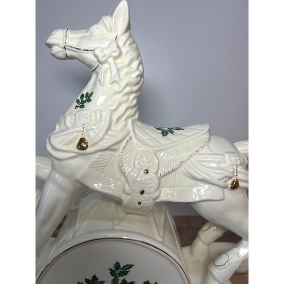 Holiday Rocking Horse Figurine, Plays Music, Large - Picture 3 of 9